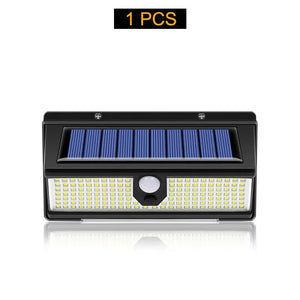 HOMEFISH 190-LED Solar Motion Sensor Wall Light Outdoor IP65 Waterproof 4-Mode Solar Garden Decoration Lamp for Yard Door Patio