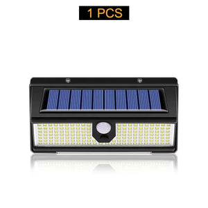 HOMEFISH 190-LED Solar Motion Sensor Wall Light Outdoor IP65 Waterproof 4-Mode Solar Garden Decoration Lamp for Yard Door Patio